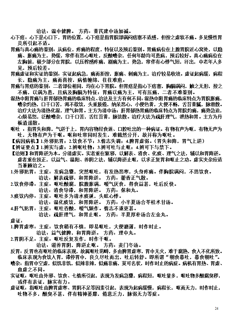 内科学复习笔记第24页