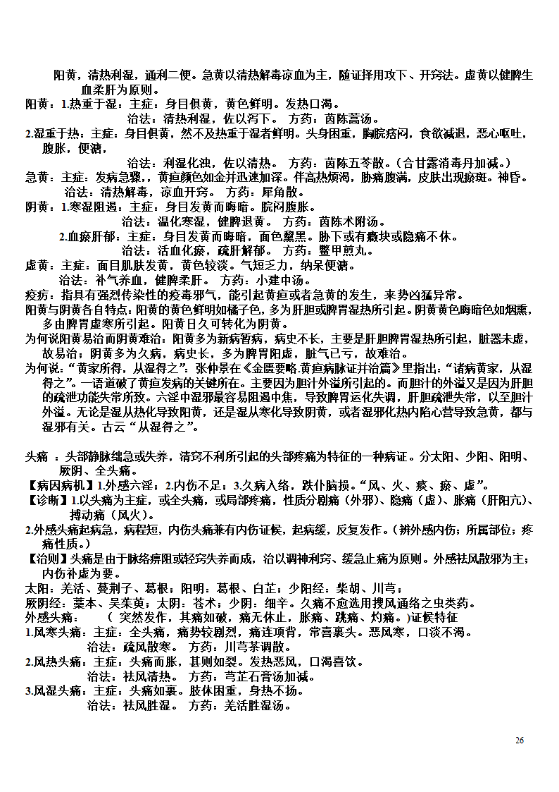 内科学复习笔记第26页