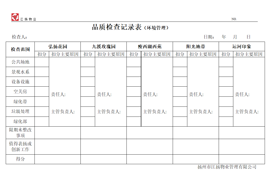 品质检查表第11页