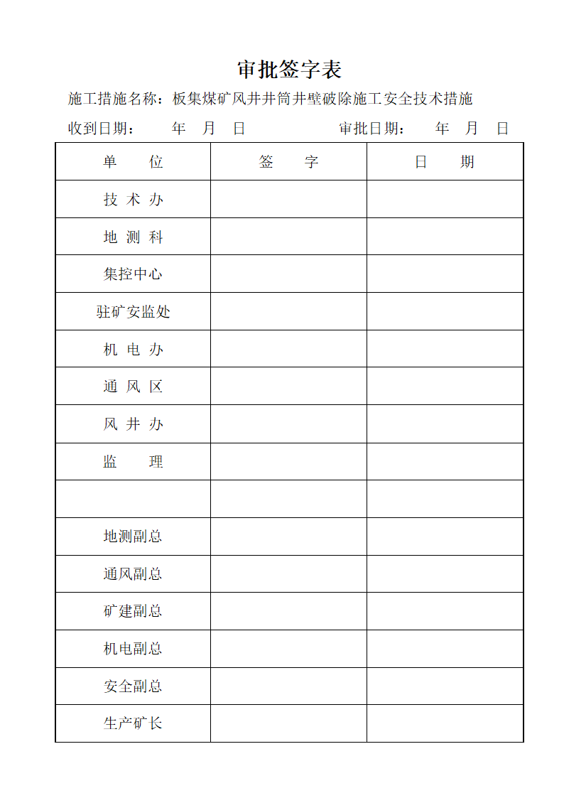 审批签字表第2页