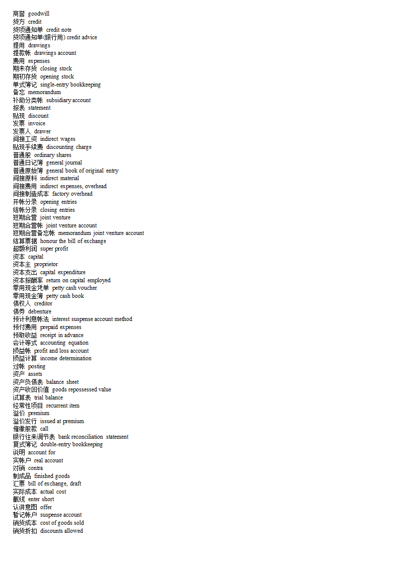 财务词汇第15页