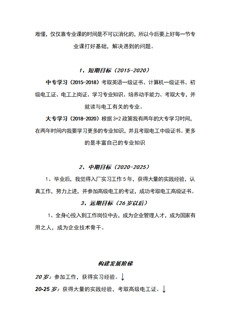 职业生涯规划第4页