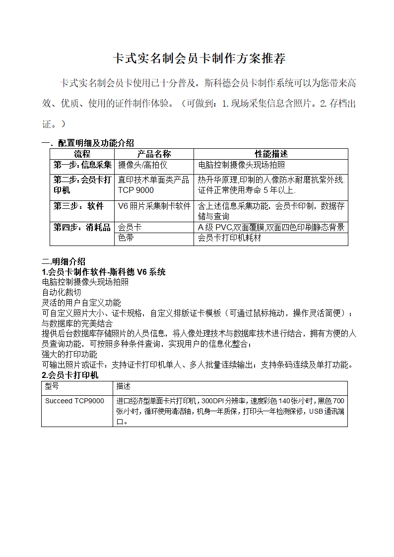 会员卡制作方案