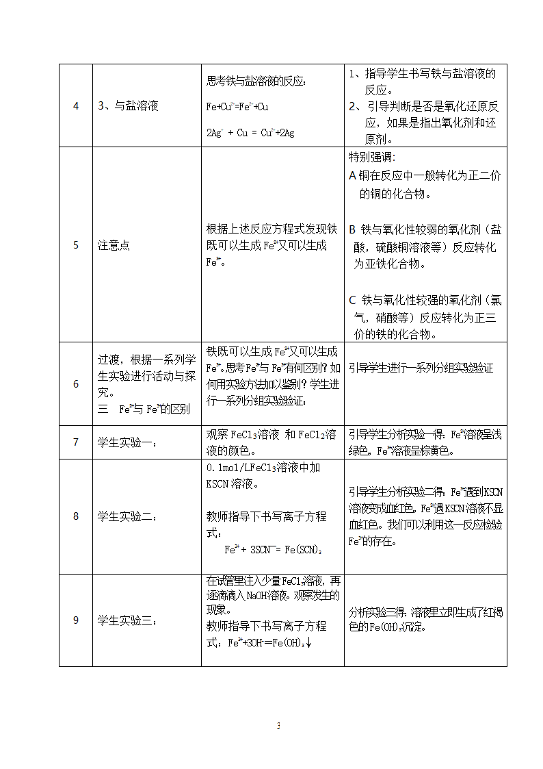 高一上化学 《铁、铜及其化合物的应用》教学设计.doc第3页