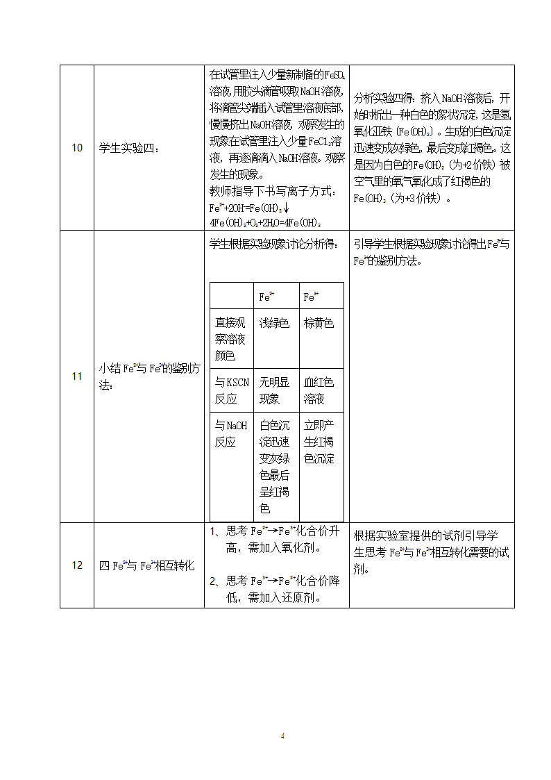 高一上化学 《铁、铜及其化合物的应用》教学设计.doc第4页