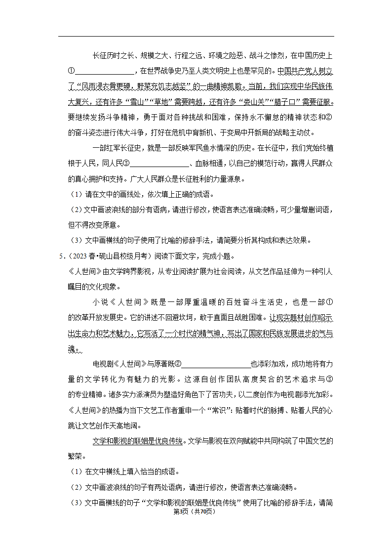 2023年高考语文专题复习之语言文字应用（含解析）.doc第3页