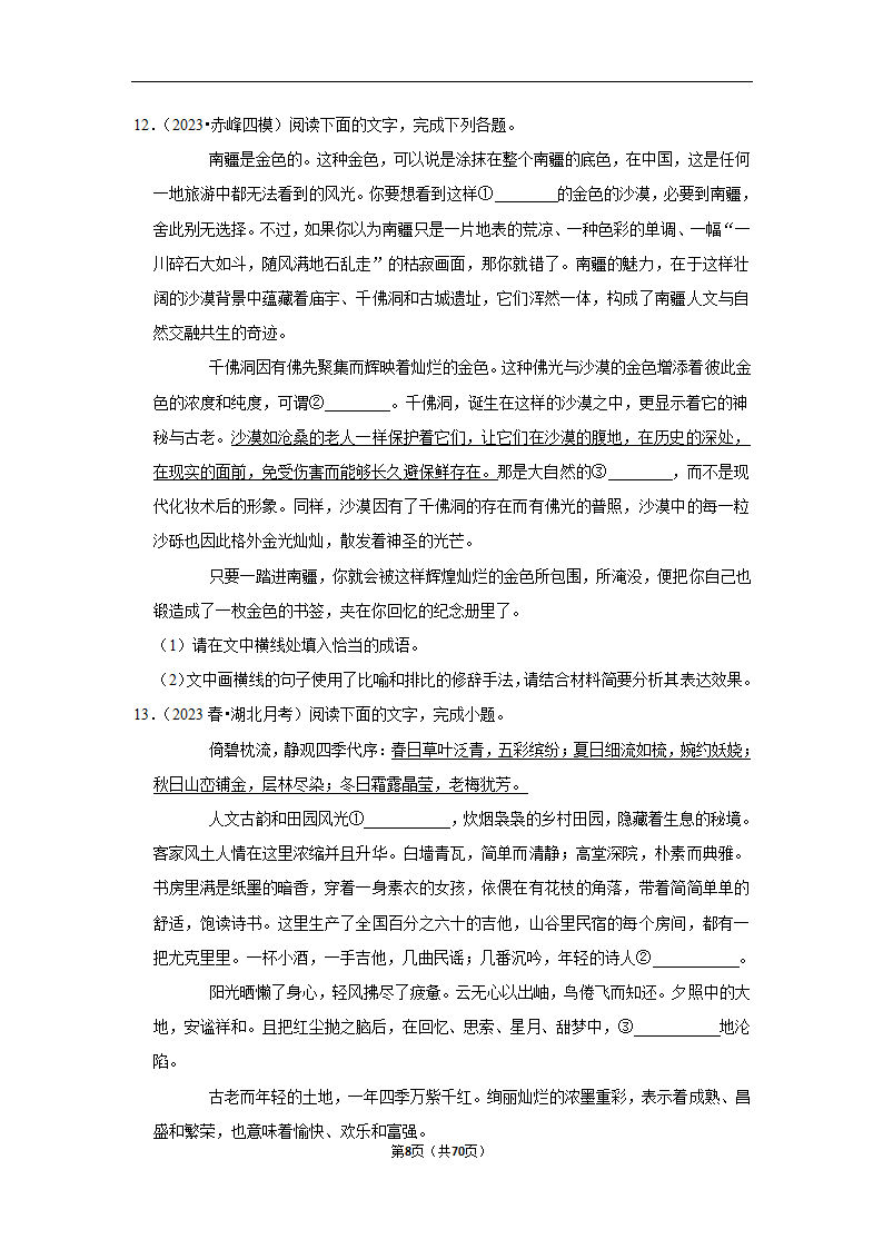 2023年高考语文专题复习之语言文字应用（含解析）.doc第8页