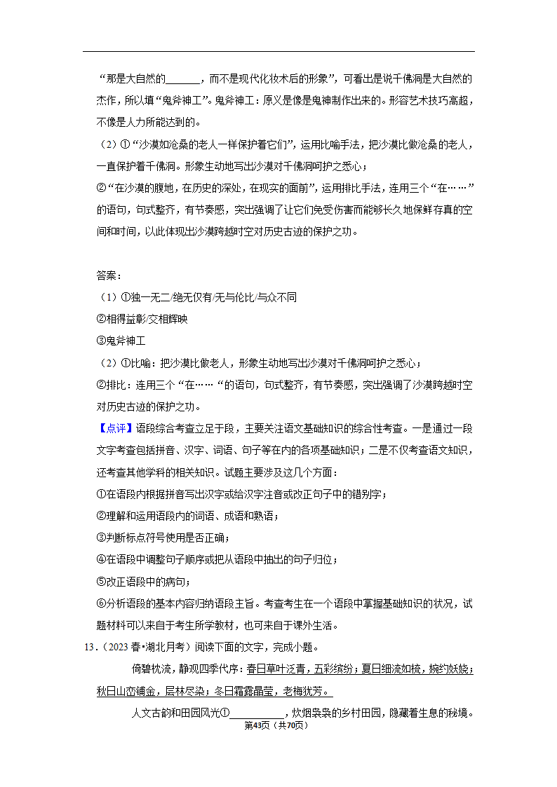 2023年高考语文专题复习之语言文字应用（含解析）.doc第43页