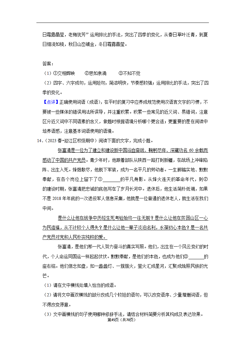 2023年高考语文专题复习之语言文字应用（含解析）.doc第45页