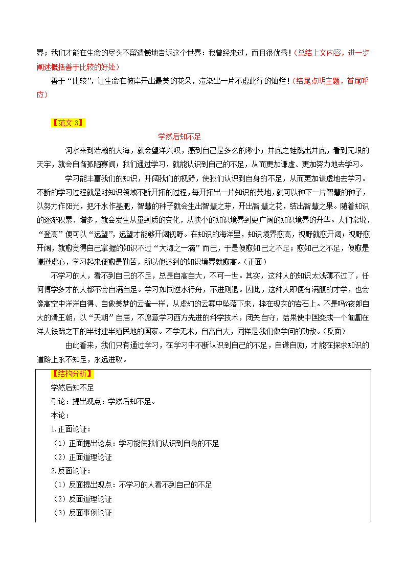 专题09经典结构模式之对比式-2024年高考语文议论文写作应对策略.doc第3页