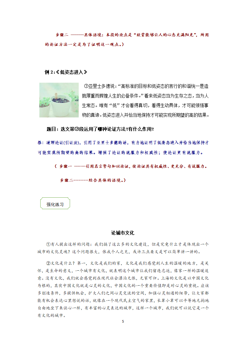 2021中考热点专题议论文之论证方法（知识点梳理+练习及答案）.doc第5页