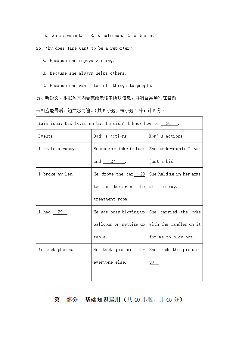 四川高中统一招生英语考试试题.doc第3页