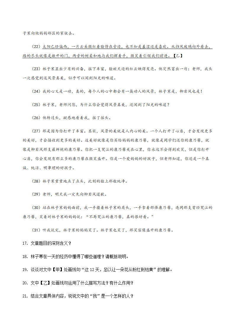 2020年辽宁省中考二模语文试题分类汇编：现代文阅读（含答案）.doc第39页