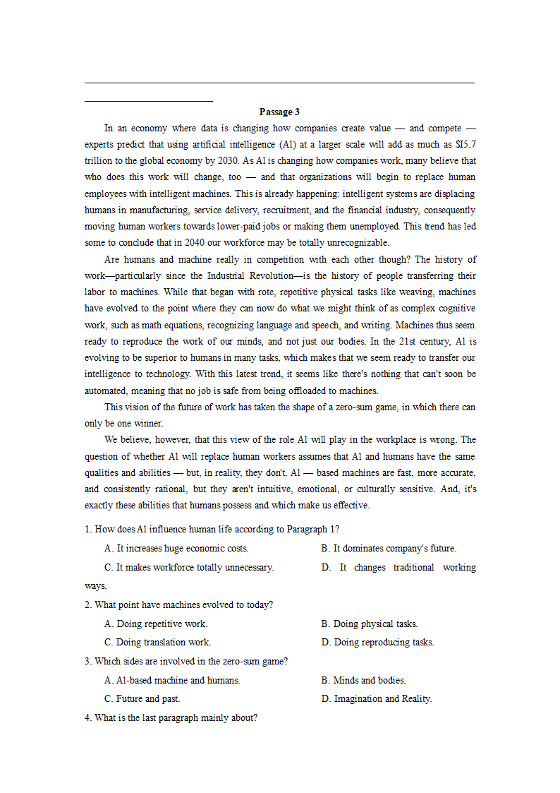 2022-2023学年高二英语阅读理解分类练习题 议论文 （含答案）.doc第5页