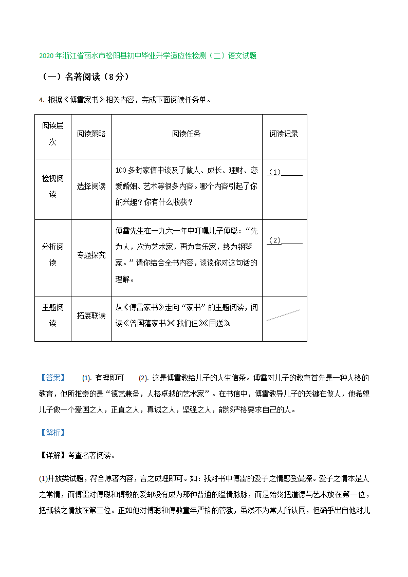 2020年浙江省各地中考语文二模试题分类汇编：名著阅读专题（含答案）.doc第12页