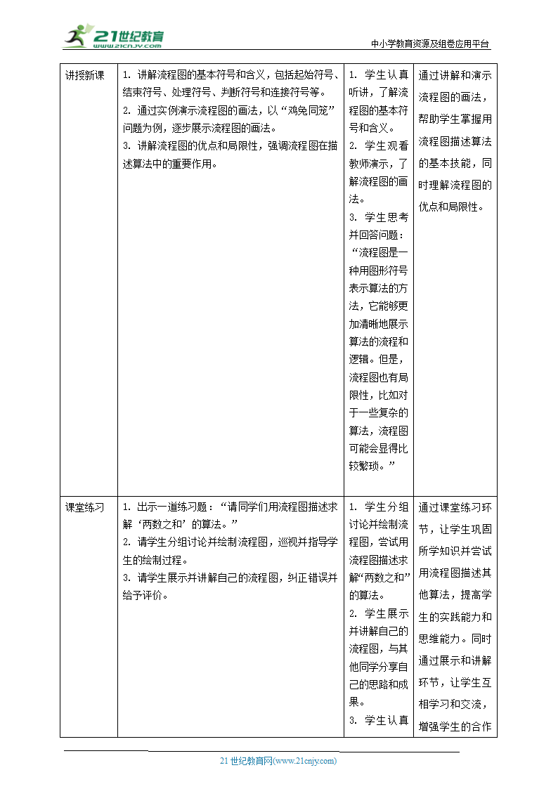 浙教版（2023）五上 第3课 流程图描述算法 教案4.doc第2页