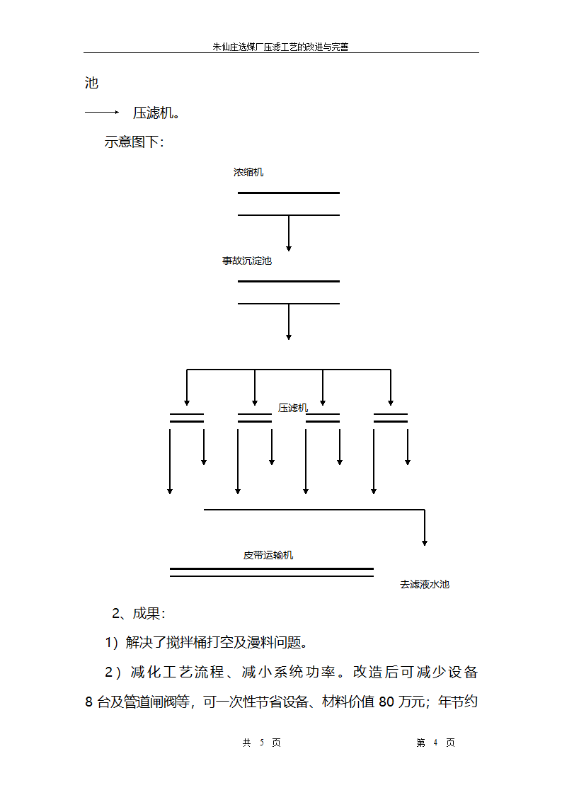 朱仙庄选煤厂压滤工艺改造与完善.doc第4页