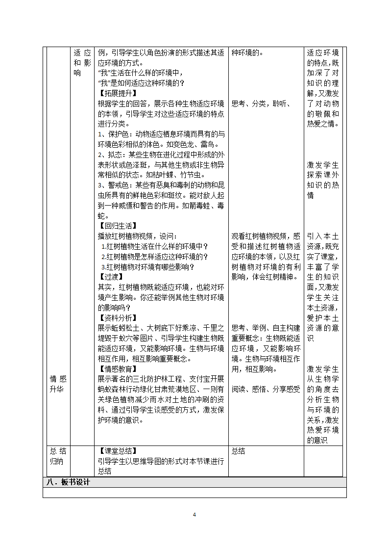 1.2.1《生物与环境的关系》（第1课时）教案（表格式）.doc第4页