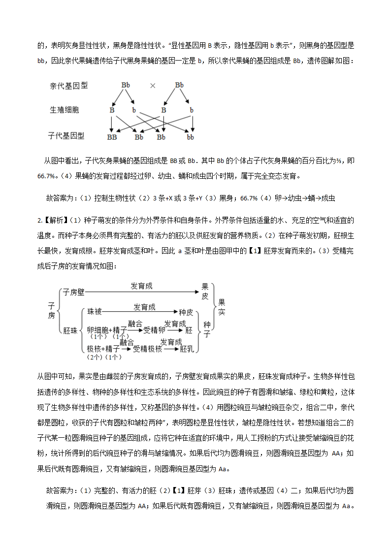 4.4.5  生物的变异 同步练习 -济南版八年级上册生物（含答案）.doc第9页