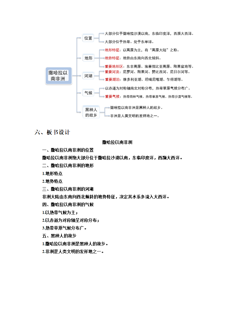 8.3撒哈拉以南非洲第1课时教学设计-2021-2022学年七年级地理下学期人教版.doc第4页