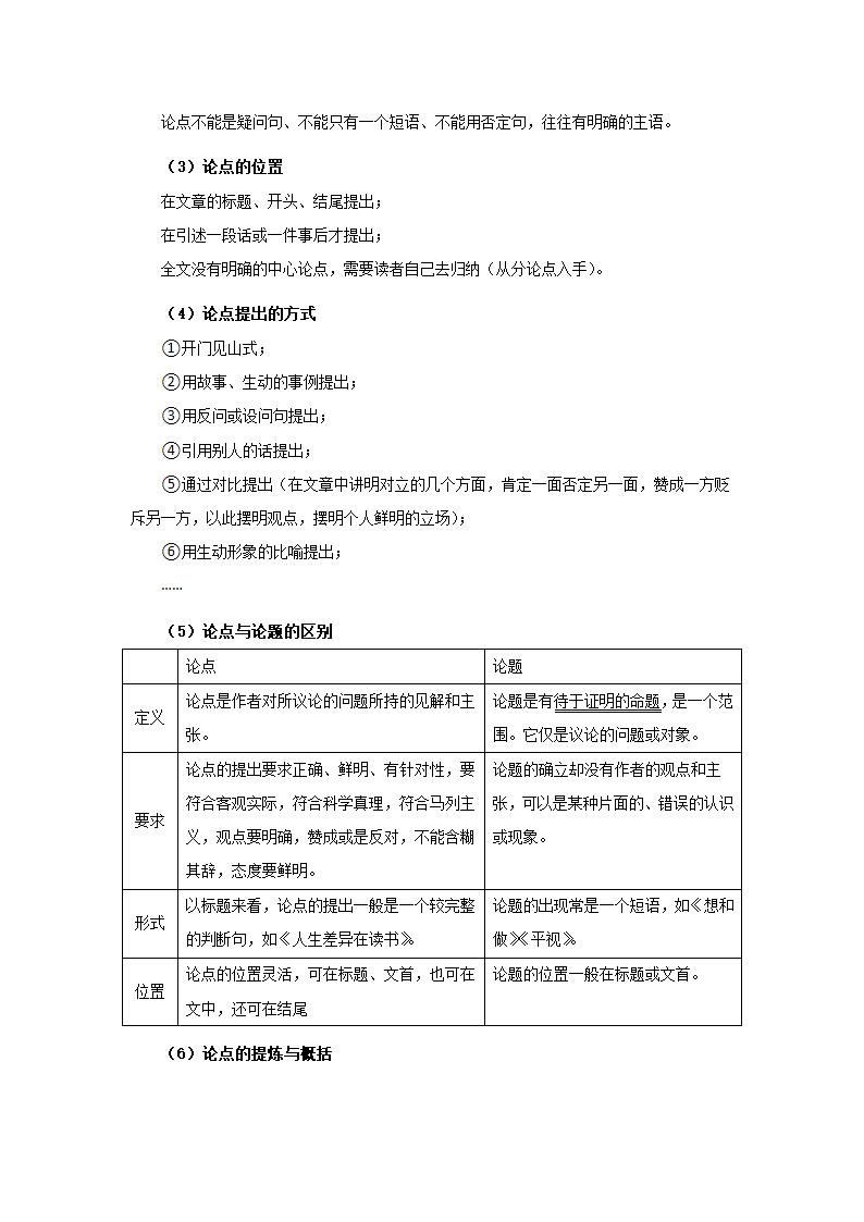 第2讲 抓住议论文文本的论点-2021年九年级中考语文复习讲义：议论文阅读与写作.doc第2页