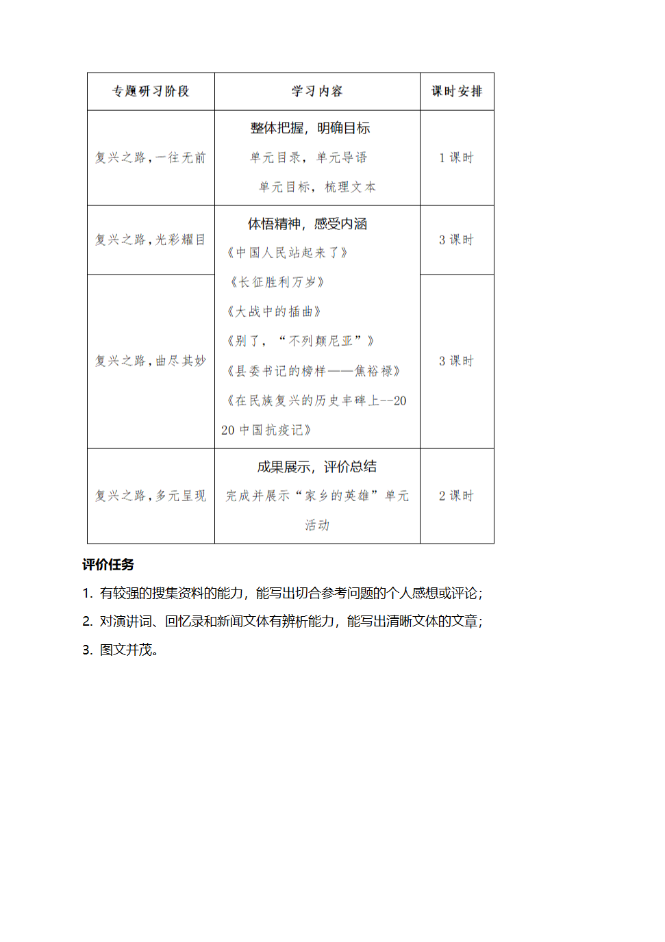 第一单元整体教学设计 2023-2024学年统编版高中语文选择性必修上册.doc第4页