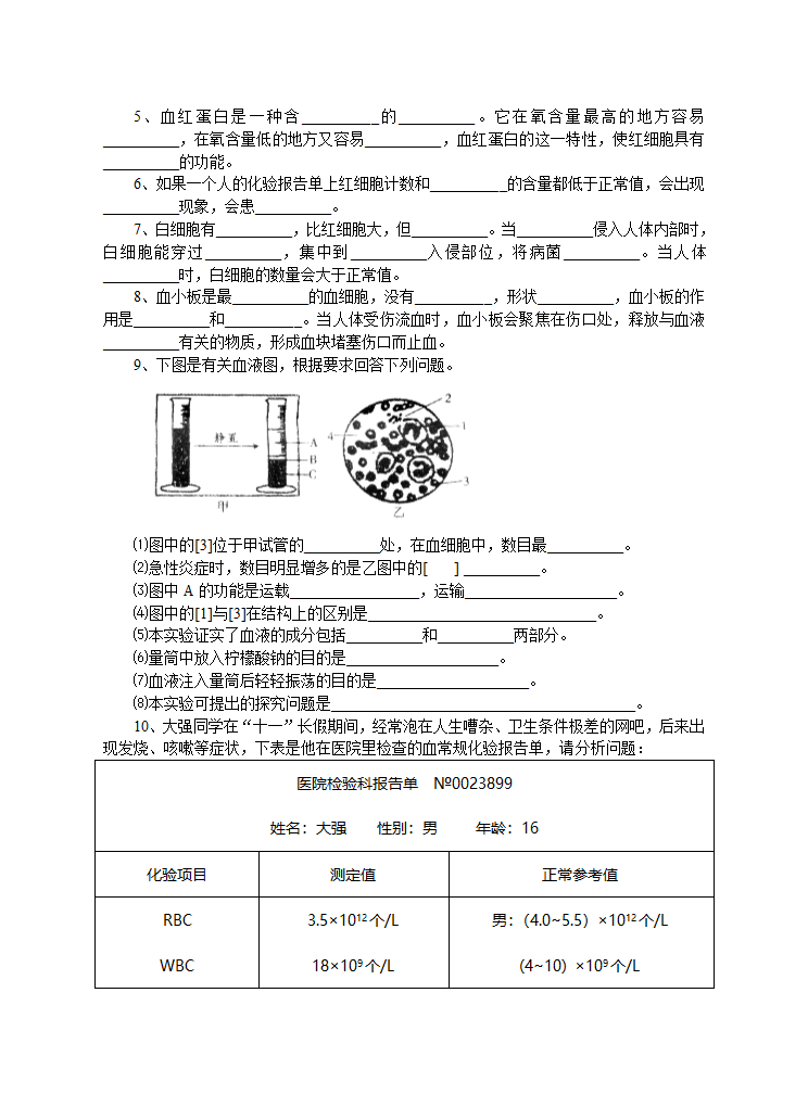 《血液》教案第4页