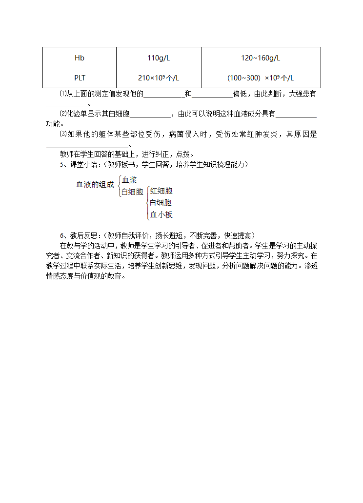 《血液》教案第5页