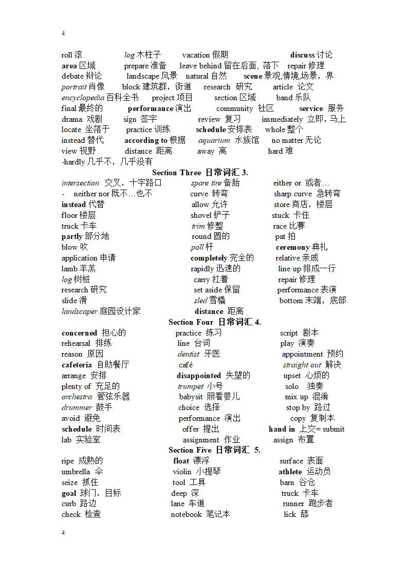 SLEP词汇目录第4页