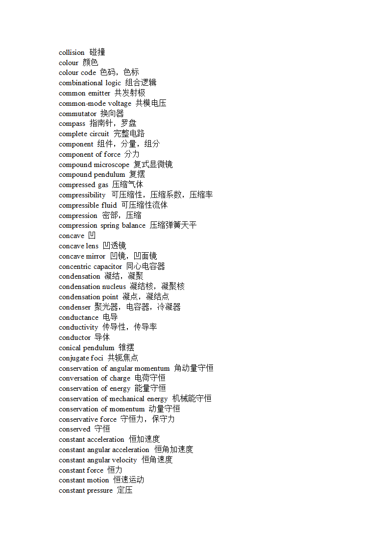 常用物理词汇第11页