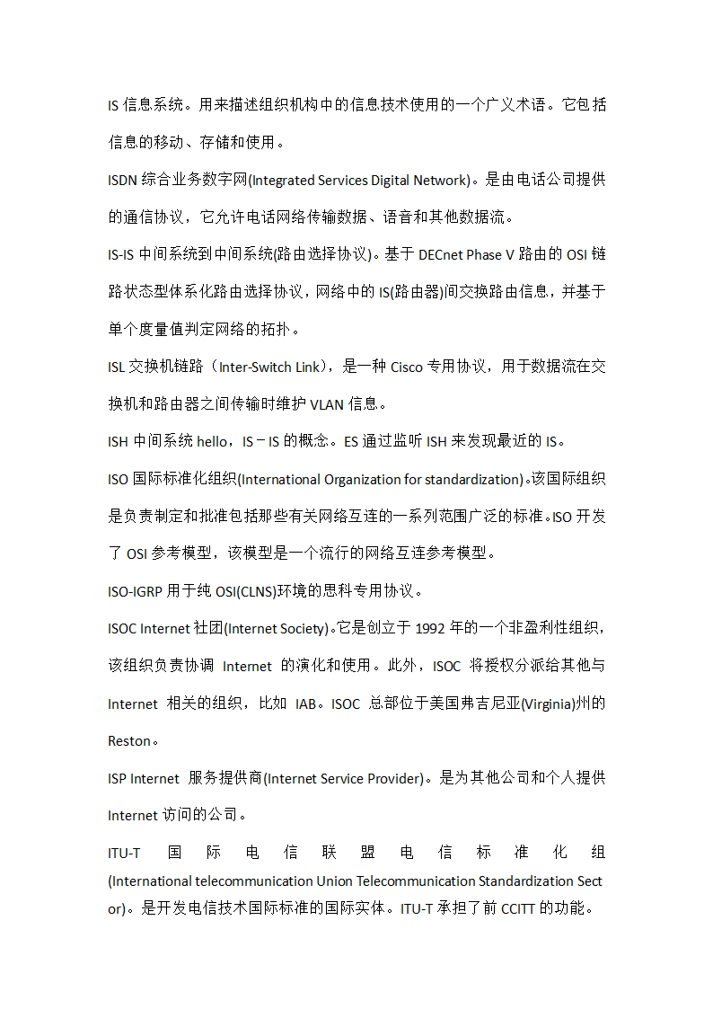 CCNA 常用单词第30页