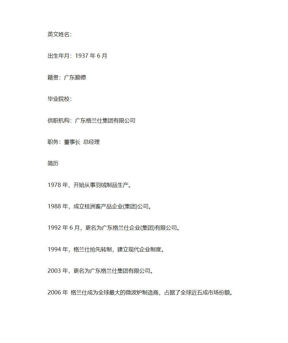 企业名人简历第11页