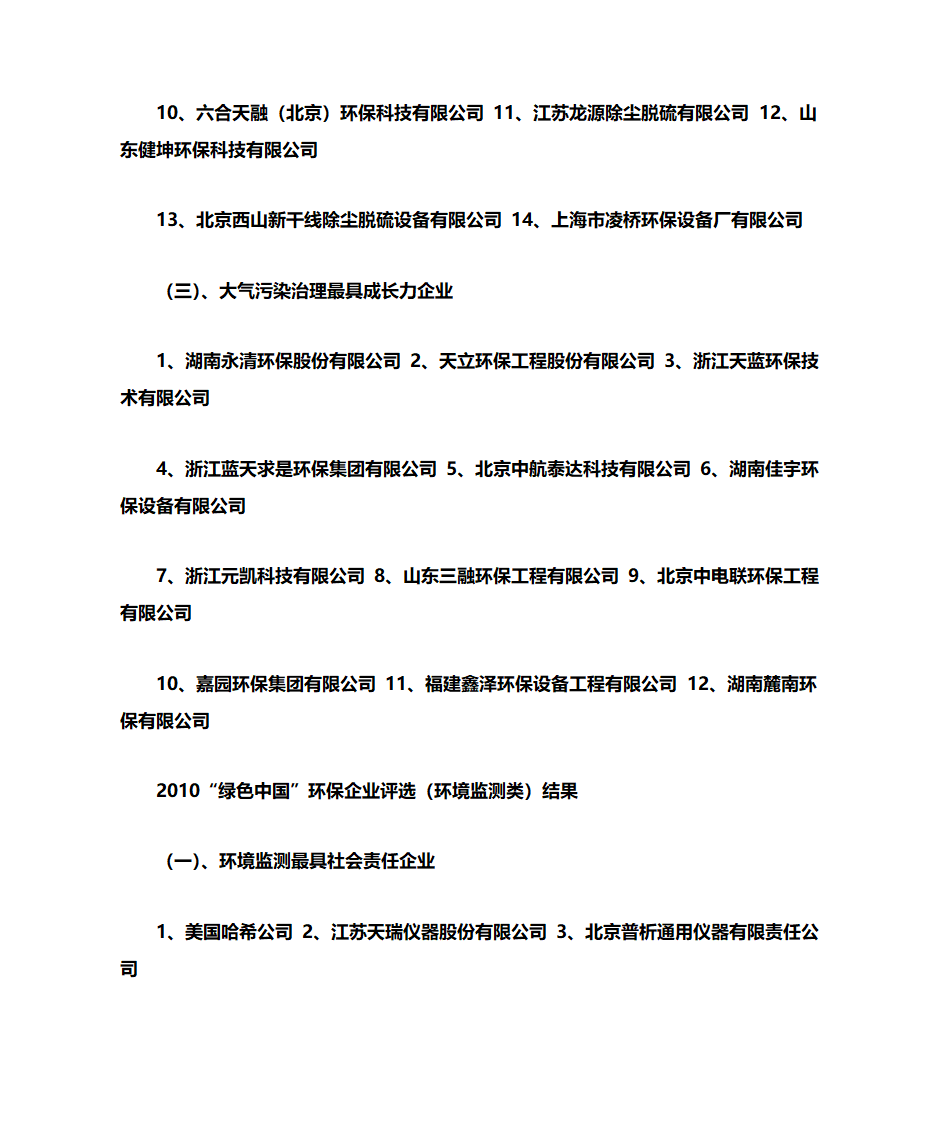 环保企业排名第11页