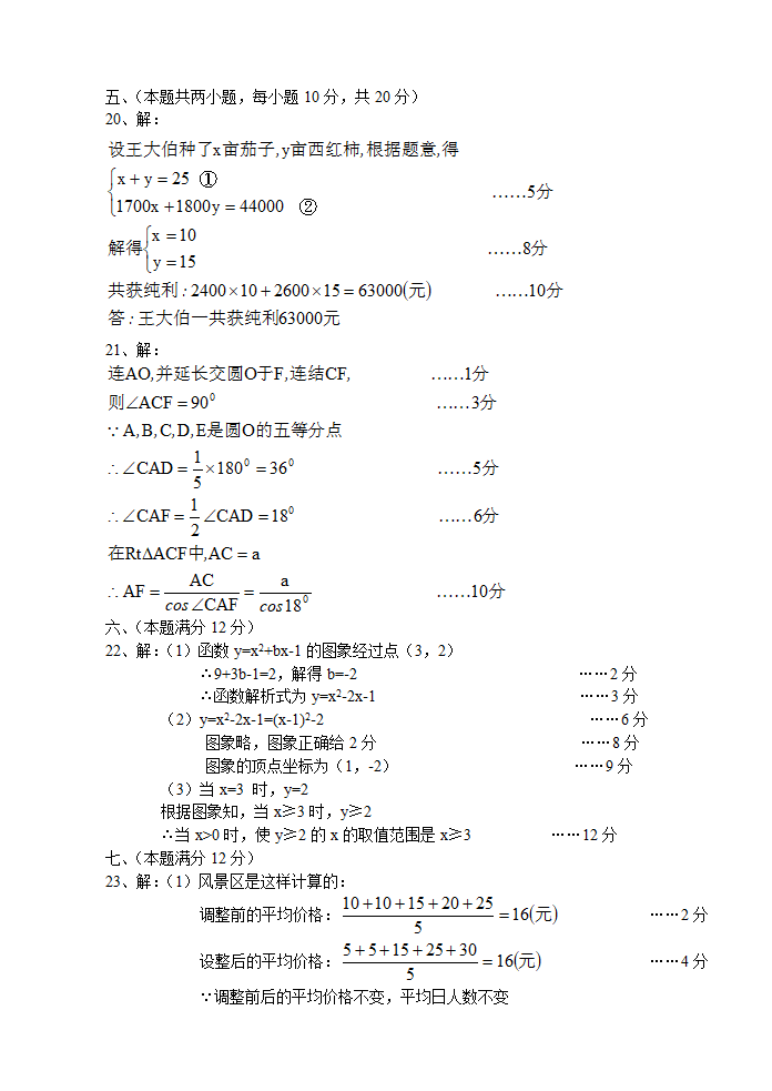 2003年安徽省中考试卷第9页