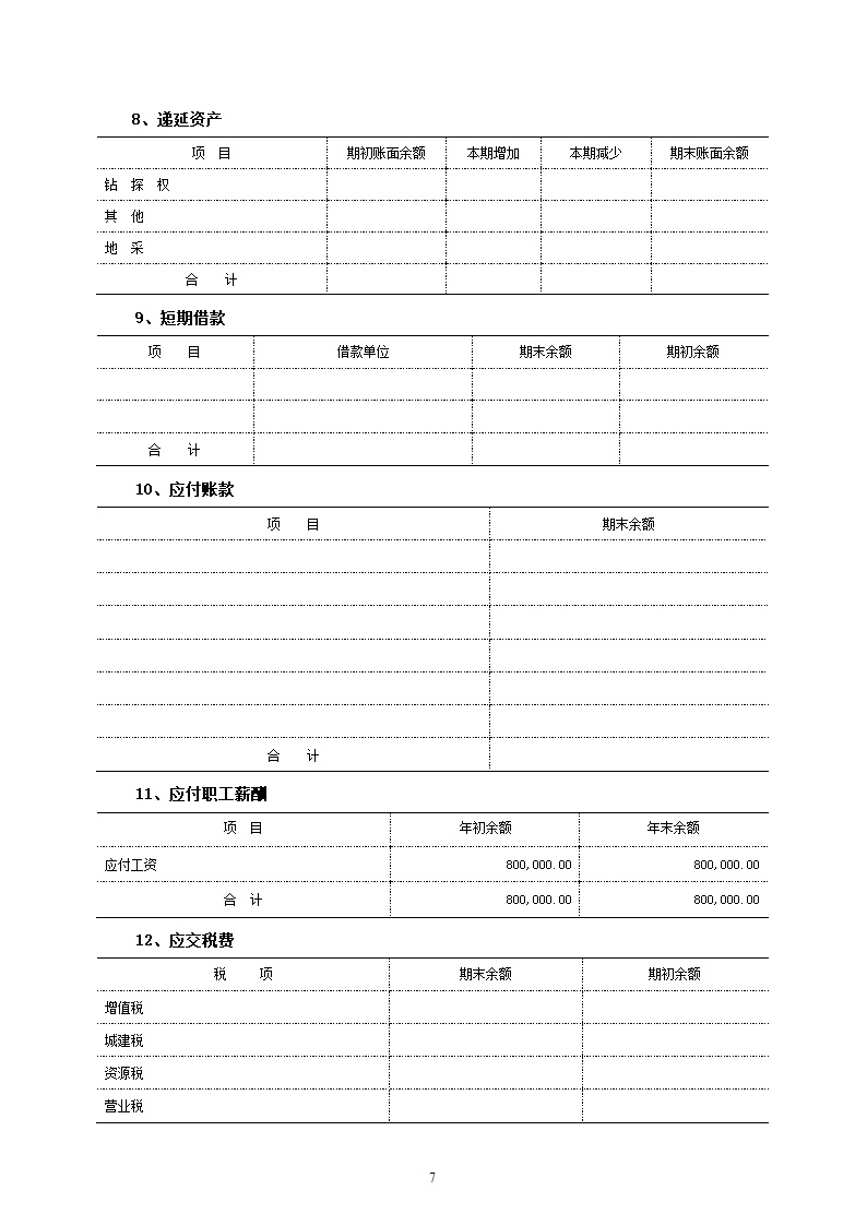 附注模板第7页