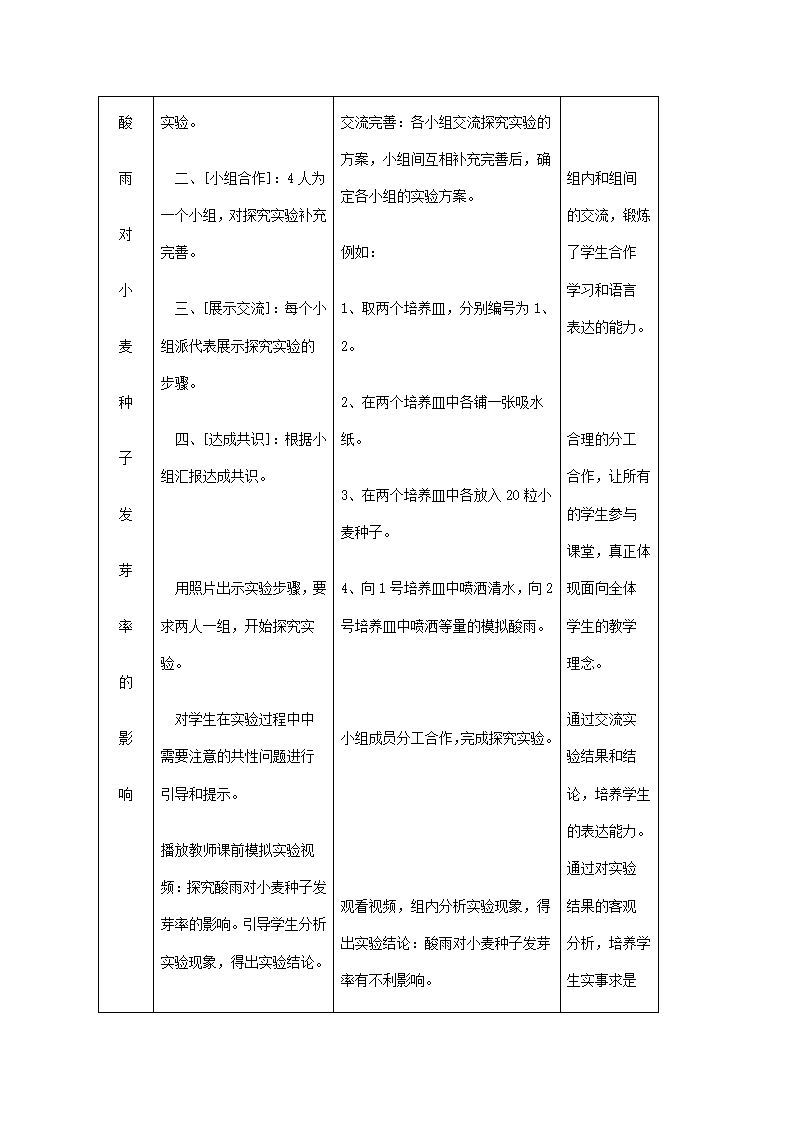 鲁科版（五四制）七年级生物 4.7.2探究环境污染对生物的影响  教案.doc第4页