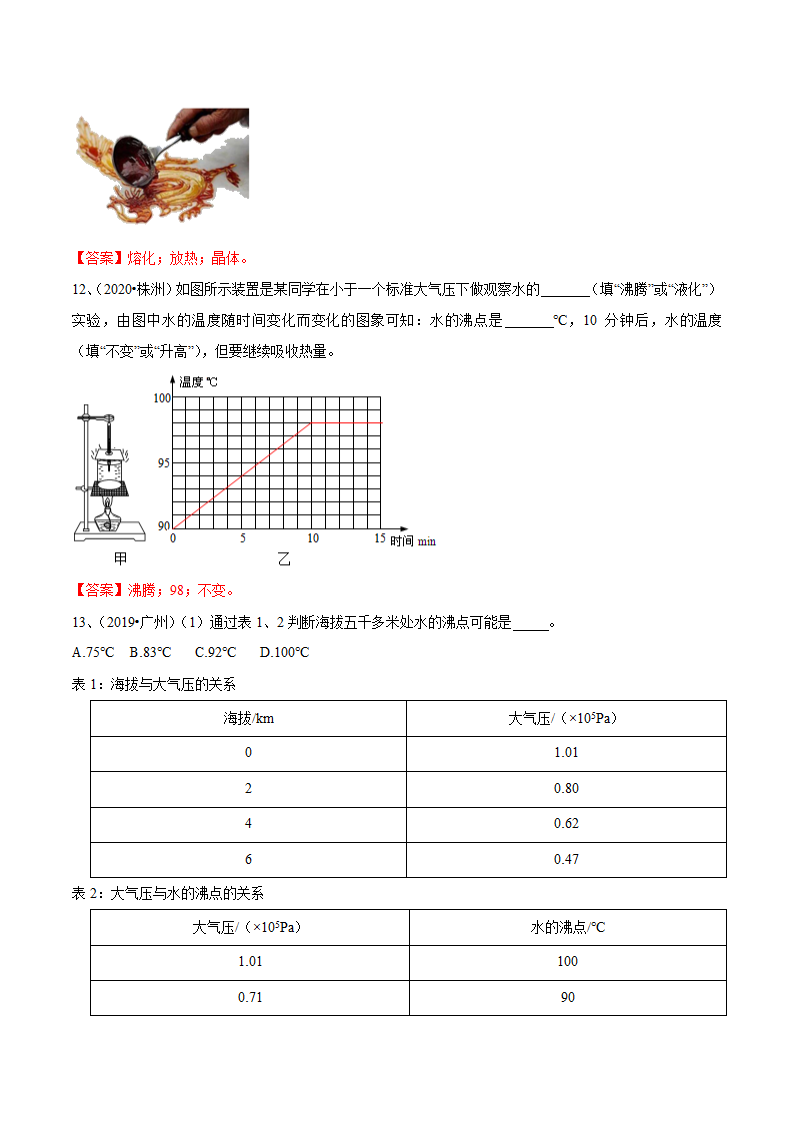 2021年苏科版中考物理易错点题型突破07-物态变化问题（一）（含答案）.doc第10页