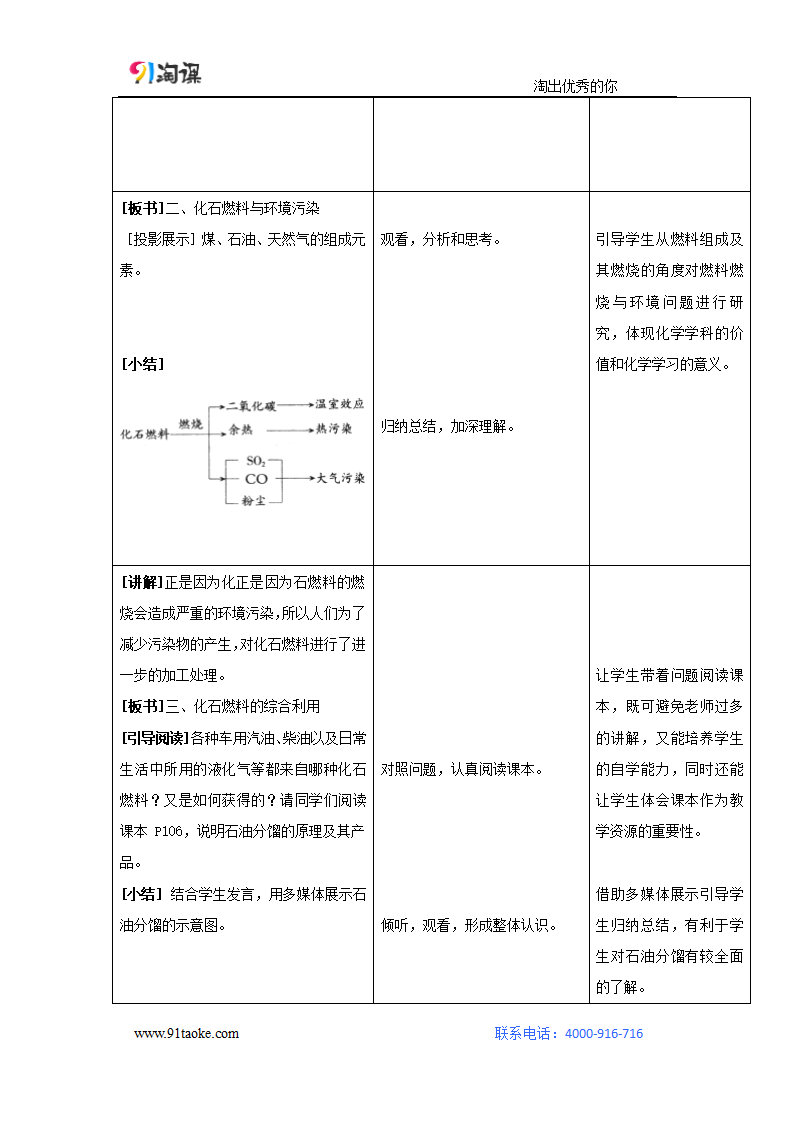 化学-人教版-九年级上册-教学设计4：7.2 燃料的合理利用与开发.docx-课题2 燃料的合理利用与开发-第七单元 燃料及其利用-教学设计.docx第4页