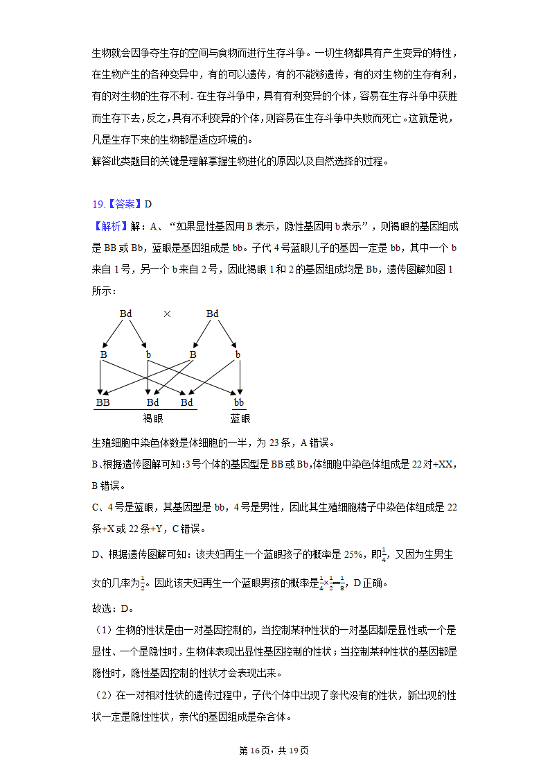 2022年江苏省盐城市中考生物模拟试卷（word版含解析）.doc第16页