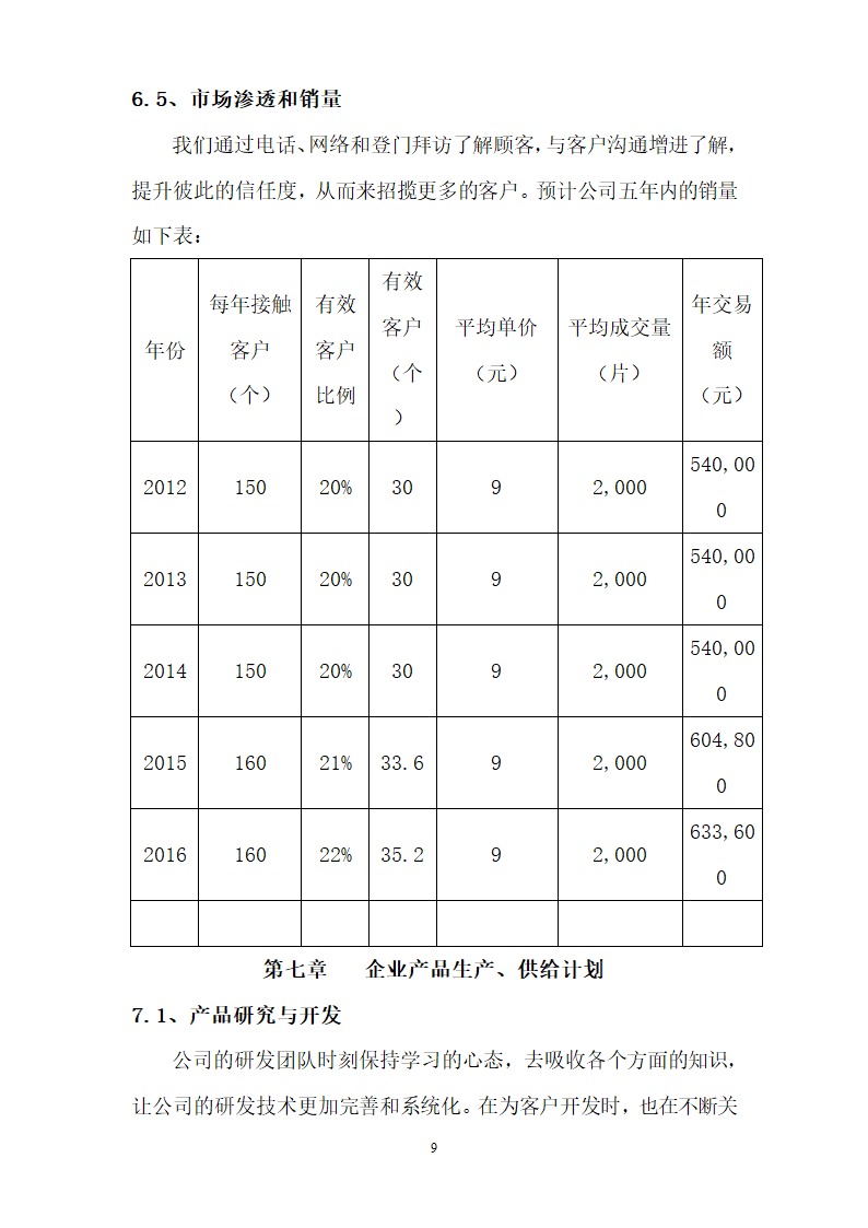 电子科技公司商业计划书.doc第9页