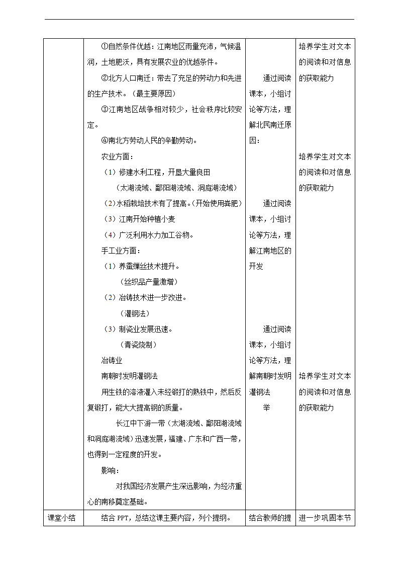 初中历史与社会人教版八年级上册《第一课 第2课时 东晋南朝政局与江南的开发》教材教案.docx第4页