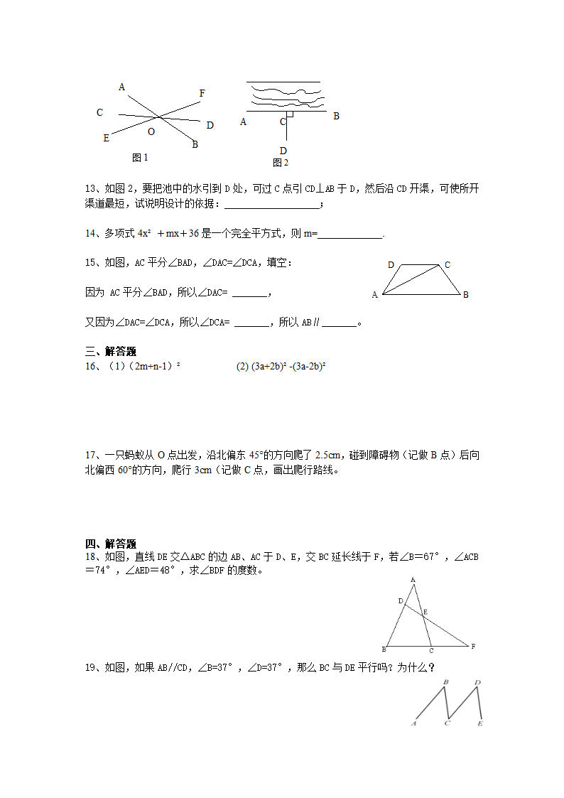 七年级下册数学期中试卷.docx第2页