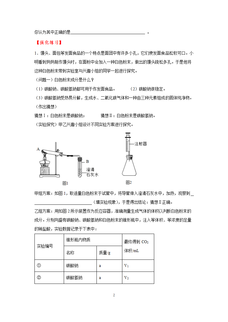 2022年中考二轮专题复习化学实验探究（word版含答案）.doc第2页