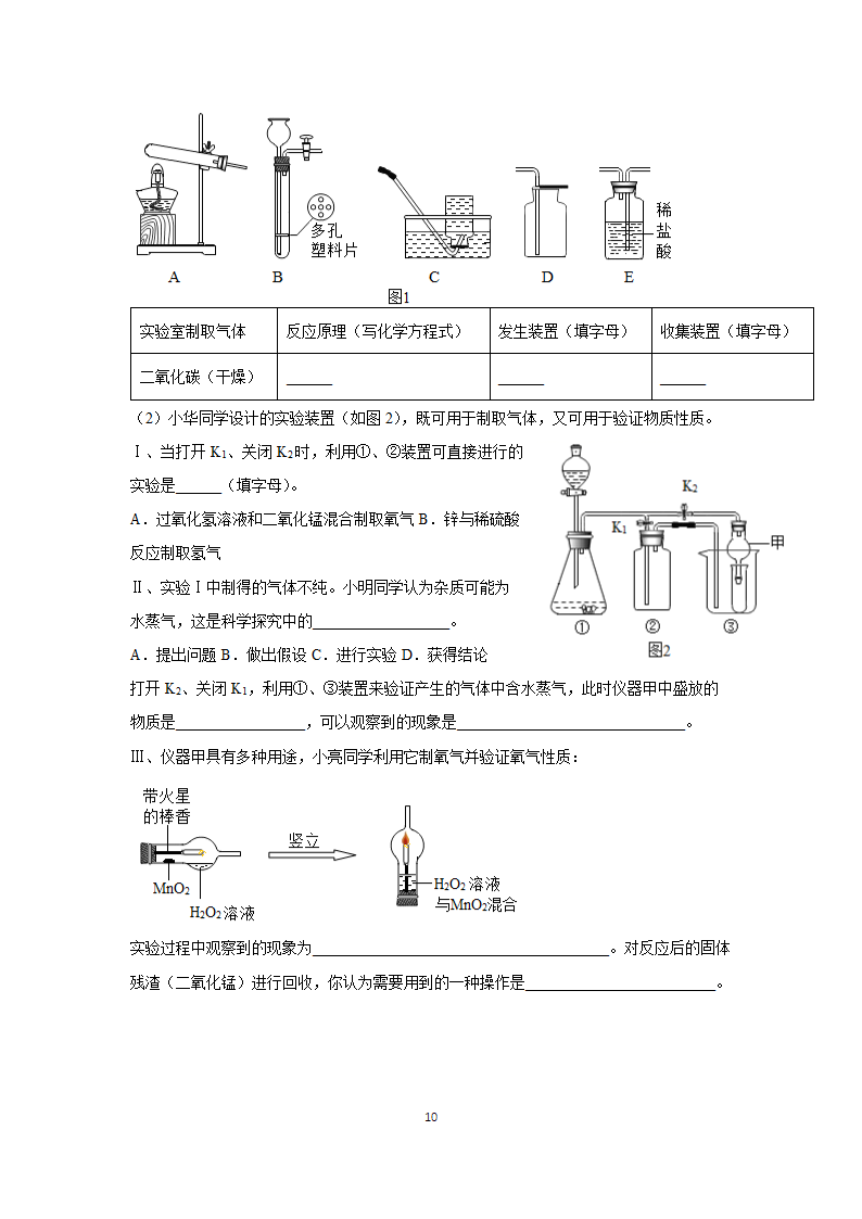 2022年中考二轮专题复习化学实验探究（word版含答案）.doc第10页