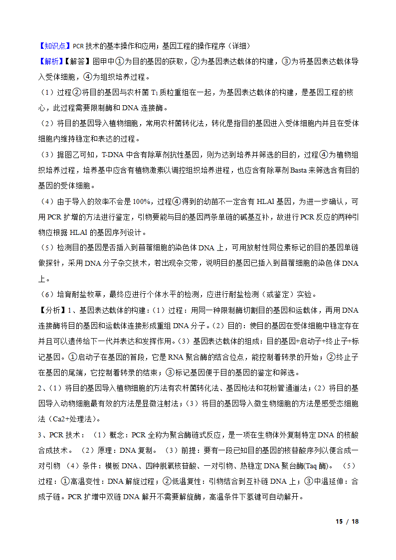 高考生物复习微专题44 多聚酶链式反应 PCR.doc第15页