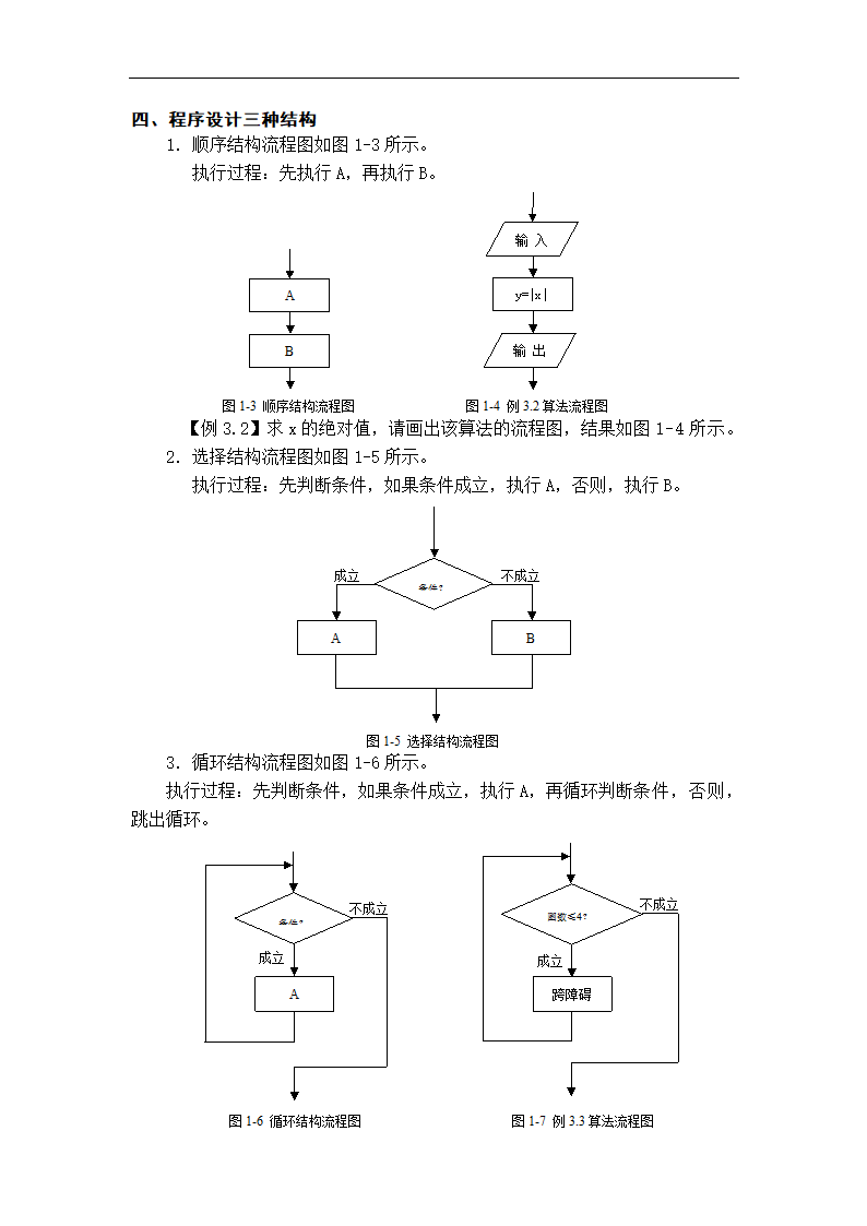 中职《C语言程序设计（第3版）》（人邮版·2023）第3章 算法与流程图 教案（表格式）.doc第4页