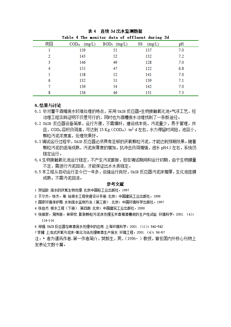 UASB-接触氧化工艺在酒精废水处理中的应用.doc第4页