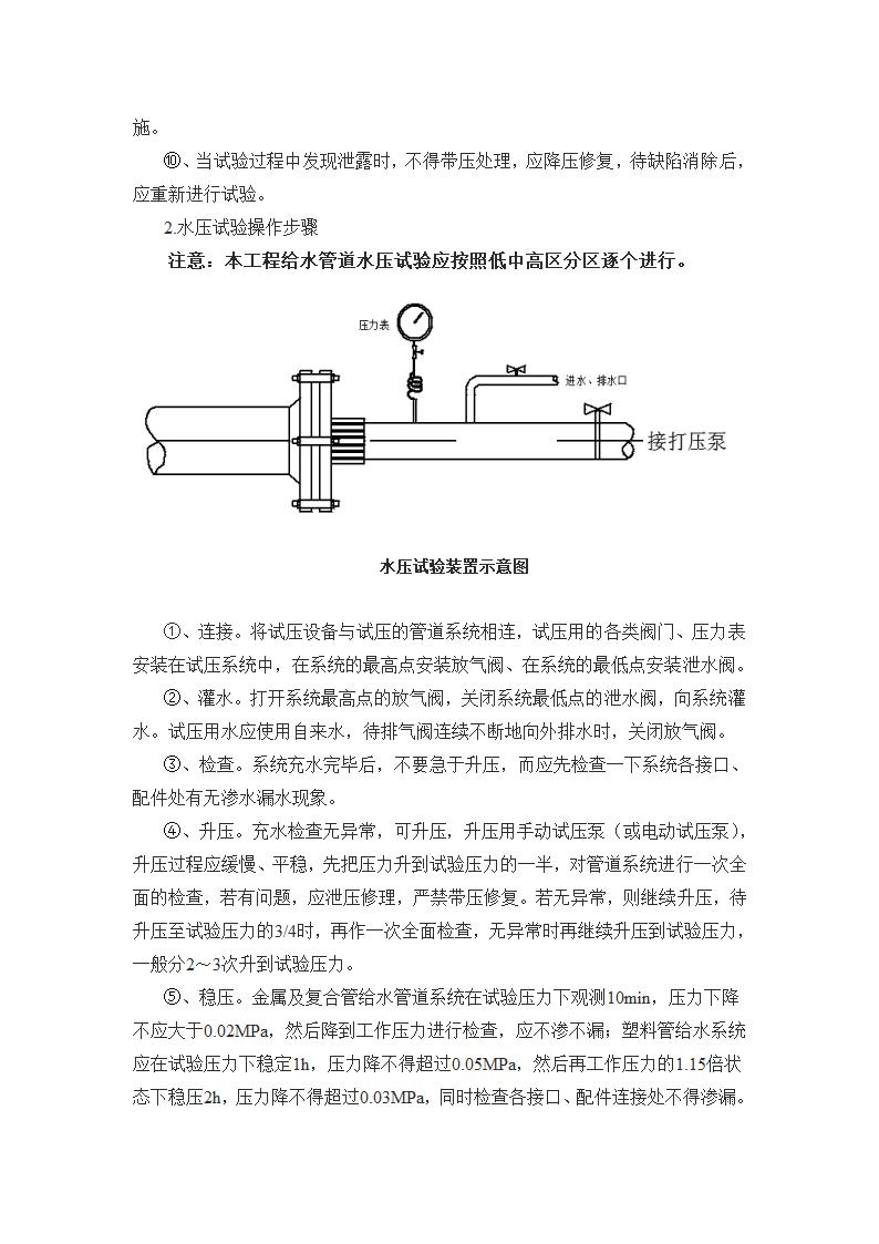 汉阳区城中村改造开发工程 给水管道水压试验方案.doc第2页