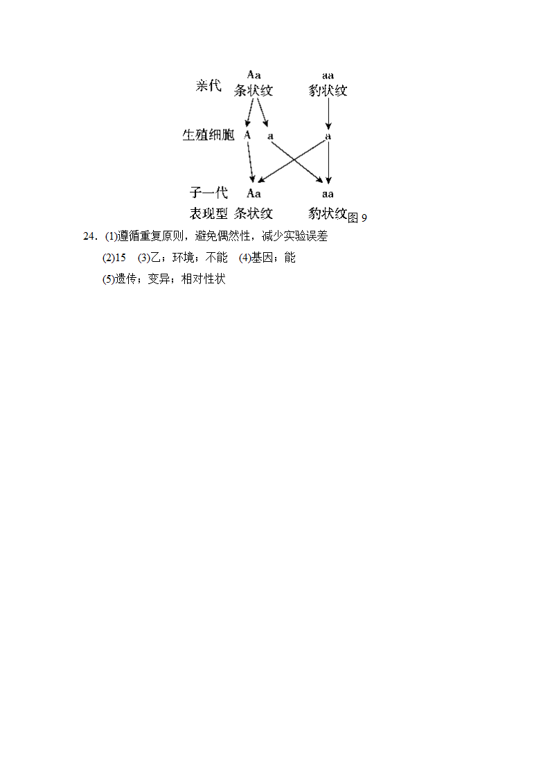 第七单元第二章　生物的遗传与变异达标测试卷（含答案）.doc第10页