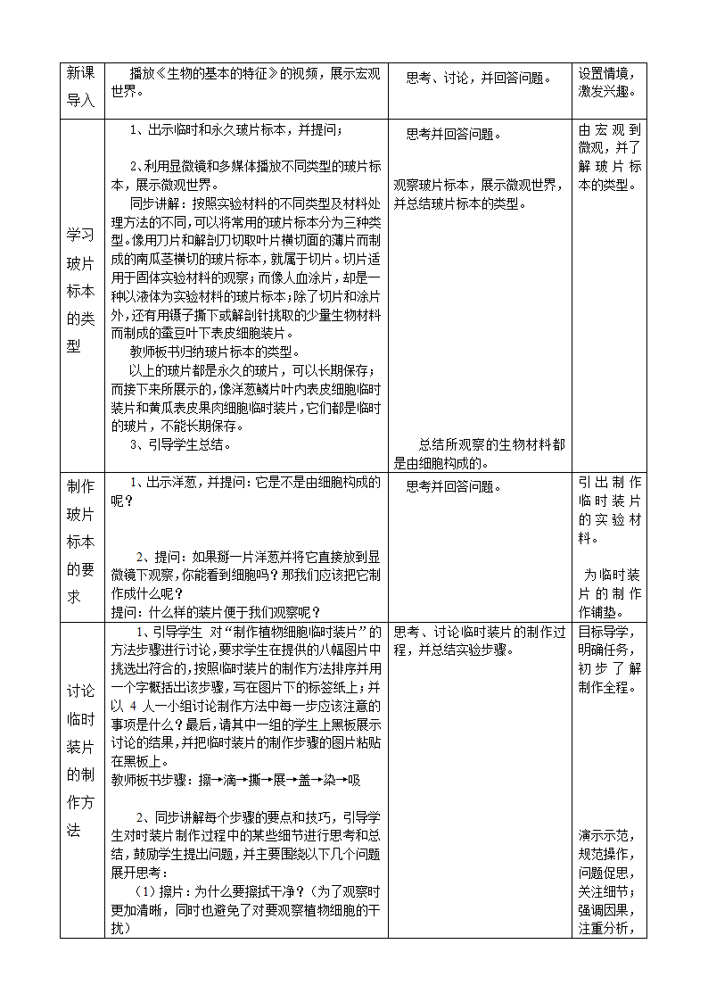 人教版七年级生物上册：2.1.2 植物细胞（第1课时）教学设计.doc第2页